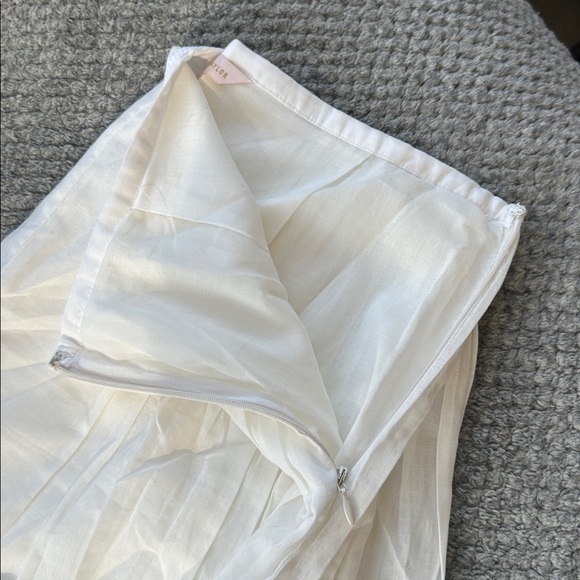 NWOT Rebecca Taylor White Pleated Women's Skort - Picture 4 of 5